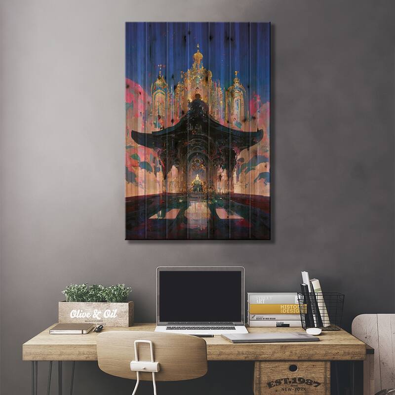 Slumber Trip Print On Wood by Kenwood Huh - Multi-Color