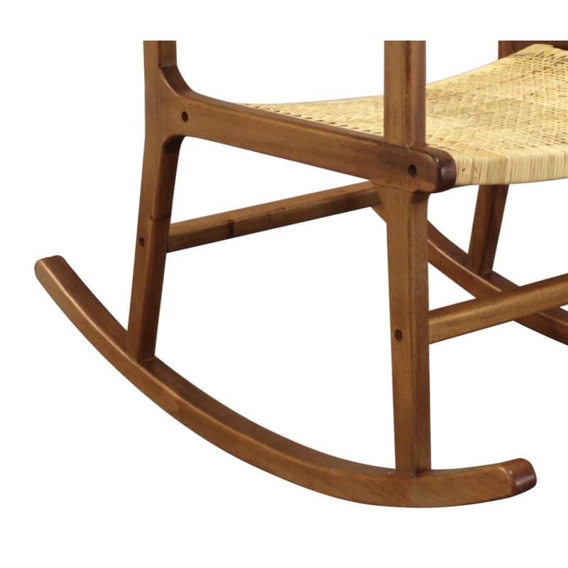 Woven Rattan Rocking Chair - 41.75" - Caramel Brown