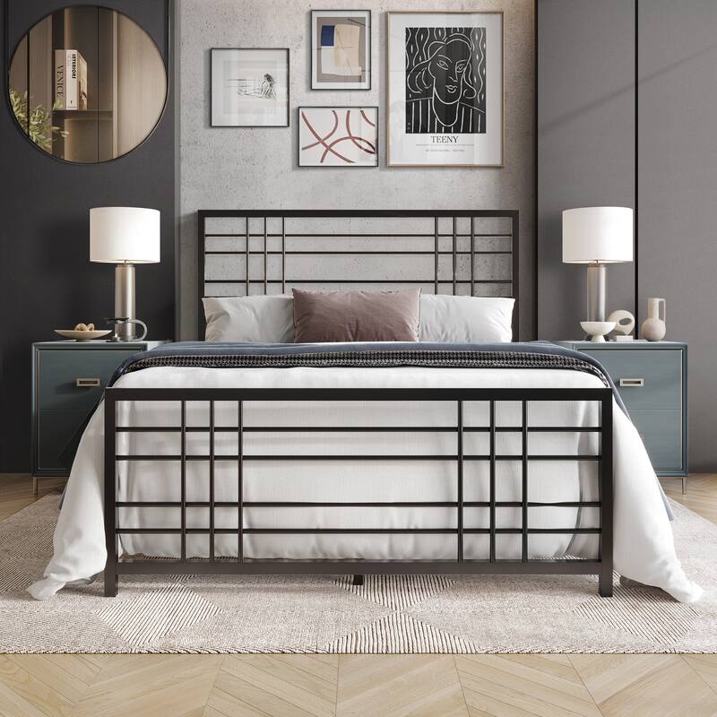 CraftPorch Simple Clean-lined Metal Bed