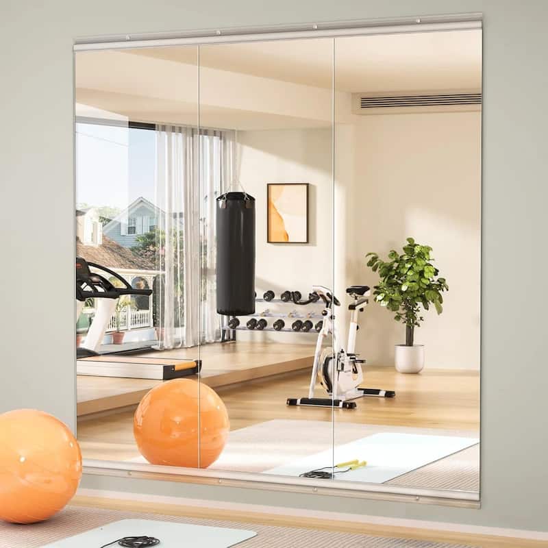 KIOTEE Large Full Length Mirror For Gym, Yoga and Dance Studio