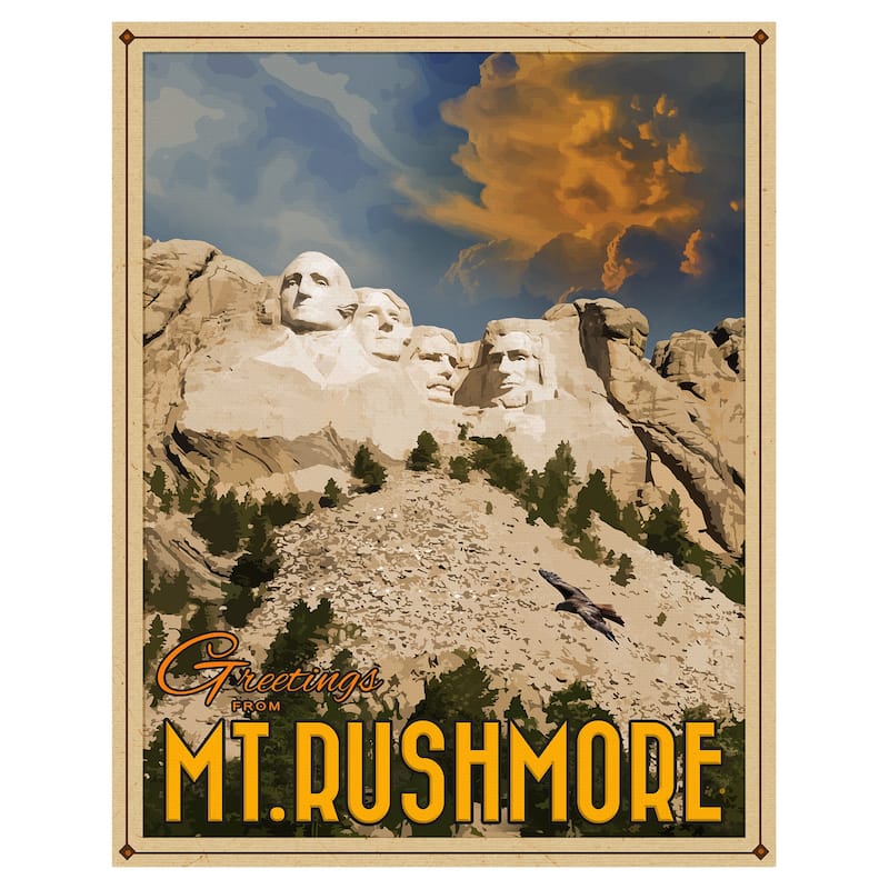Mt. Rushmore by Old Red Truck Canvas Art Print