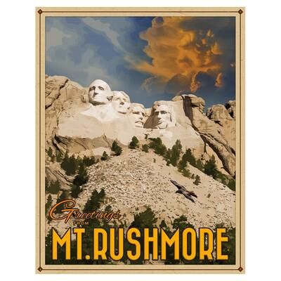 Mt. Rushmore by Old Red Truck Canvas Art Print