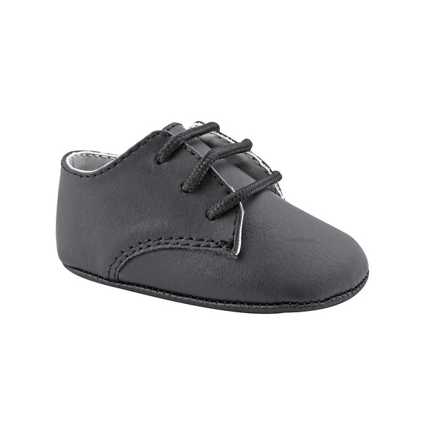 Baby Deer Boys Black Leather Lace Up 