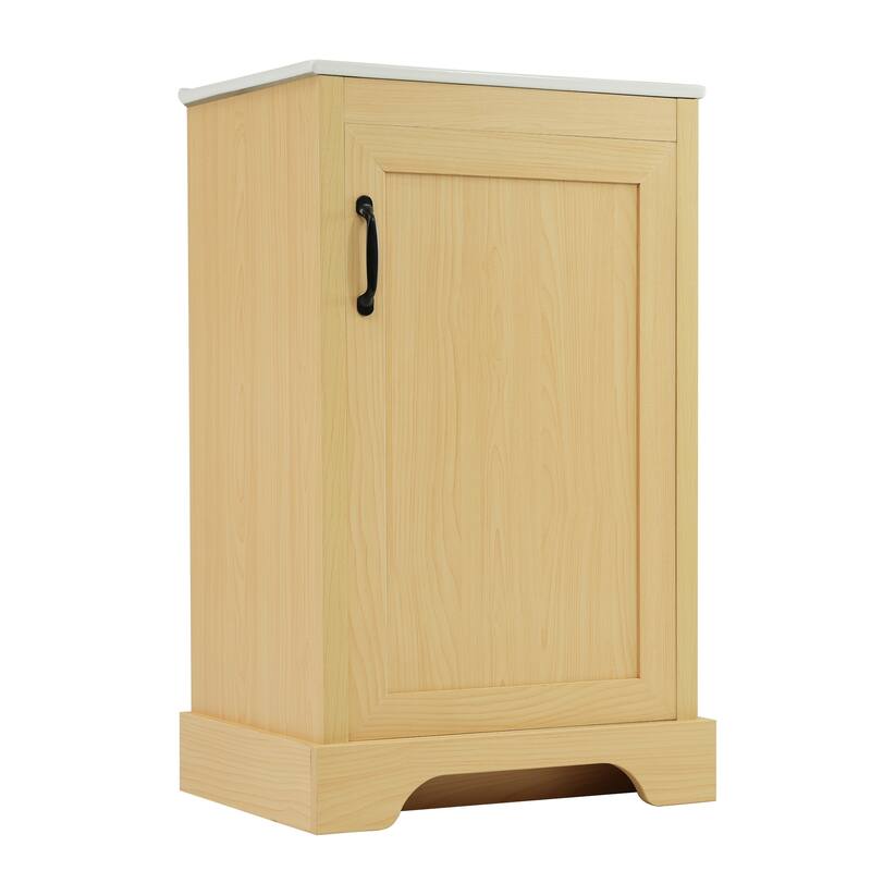 Roomfitters 20" Bathroom Vanity with Sink Soft Closing Door Storage Rack and Adjustable Shelf MDF Cabinet, Wood