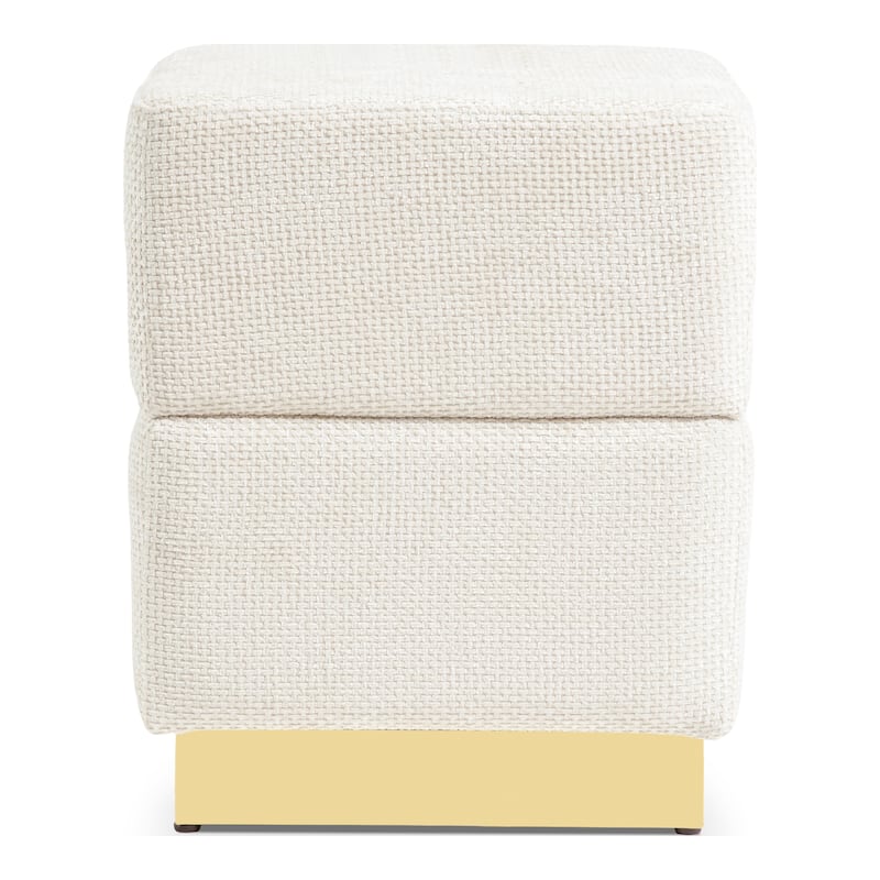 Furniture of America Dashiell Modern 15-inch Chenille Cube Storage Ottoman