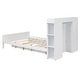 preview thumbnail 8 of 20, Full Size Platform Bed with Storage Headboard Multifunctional Wooden Bedframe with Twin Size Trundle for Kids Teens Bedroom