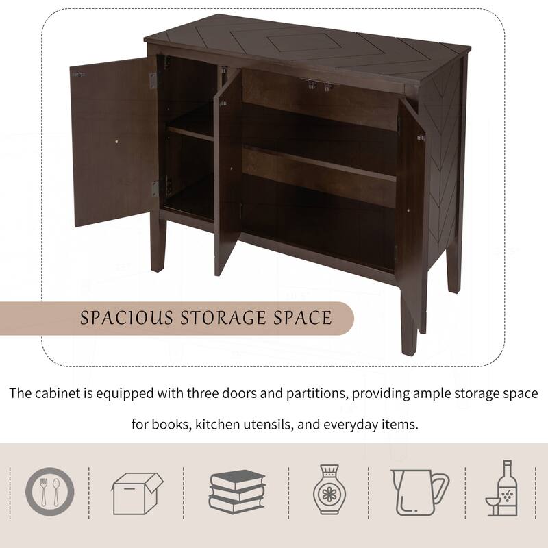 Versatile Adjustable Shelf Sideboard with Sturdy Legs