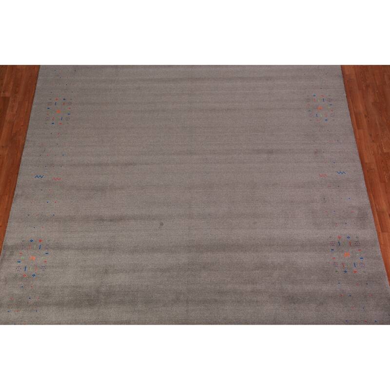 Tribal Gabbeh Indian Area Rug Handmade Living Room Wool Carpet - 9'2" x 11'11"