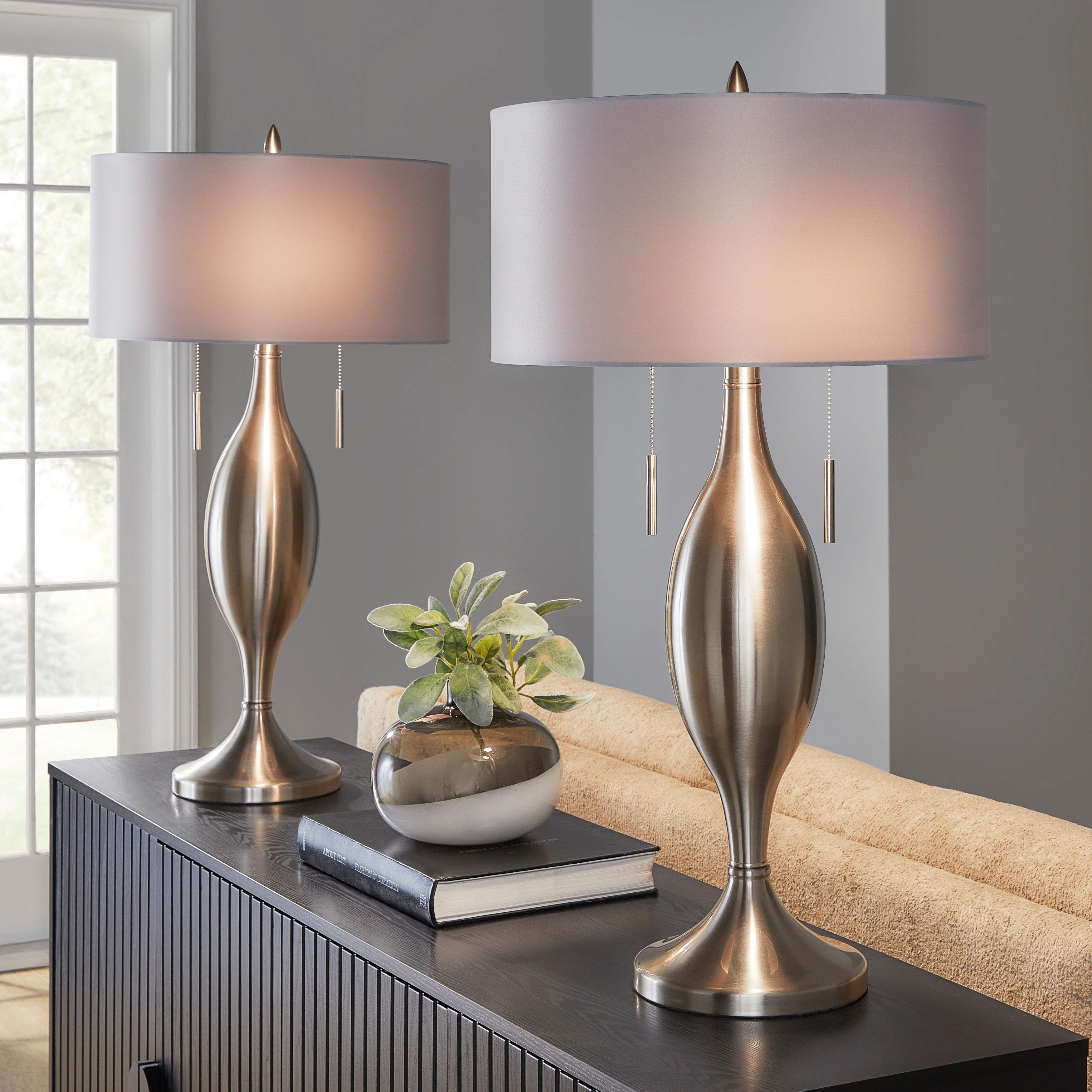 Silver Orchid Vallemala 32" Metal Table Lamp (Set of 2)