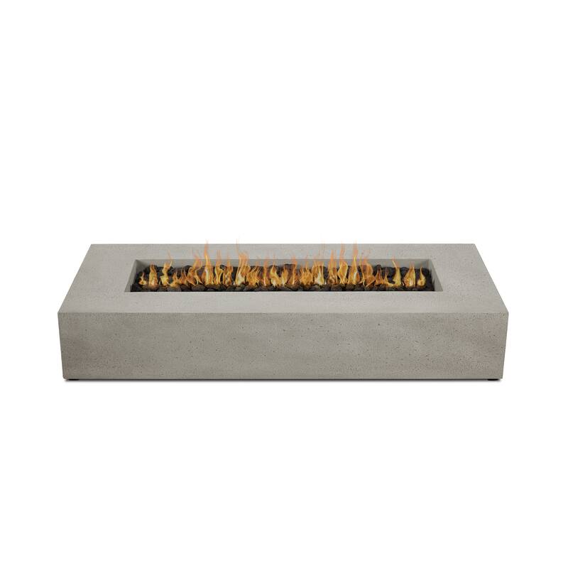 Emery 72" Rectangle Propane Fire Table in Flint