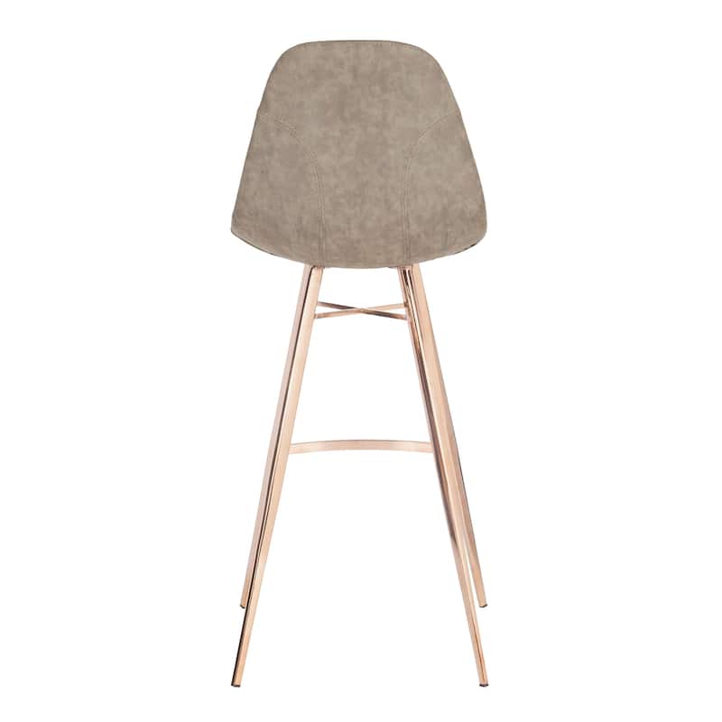 SAFAVIEH Utako -29 Inch Brown/ Copper Bar Stool - 18.5" x 20" x 43" - 19Wx19Dx43H