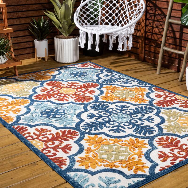 JONATHAN Y Circus Trellis High-Low Indoor/Outdoor Area Rug