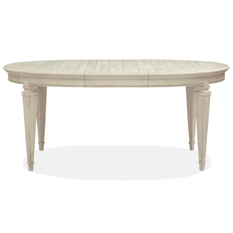 Magnussen Home Newport Alabaster Extendable Round Dining Table - 52''W x 52''D x 30''H