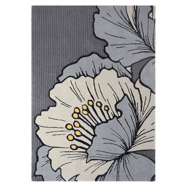 NICOLE MILLER NEW YORK Flora Grandeur Bloom Handcrafted Wool Area