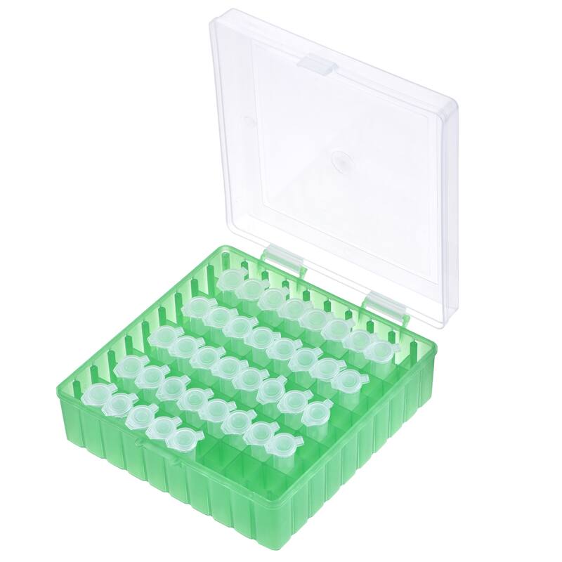 Freezer Tube Box 100 Places Rack for 1.5/1.8/2ml Microcentrifuge Tubes