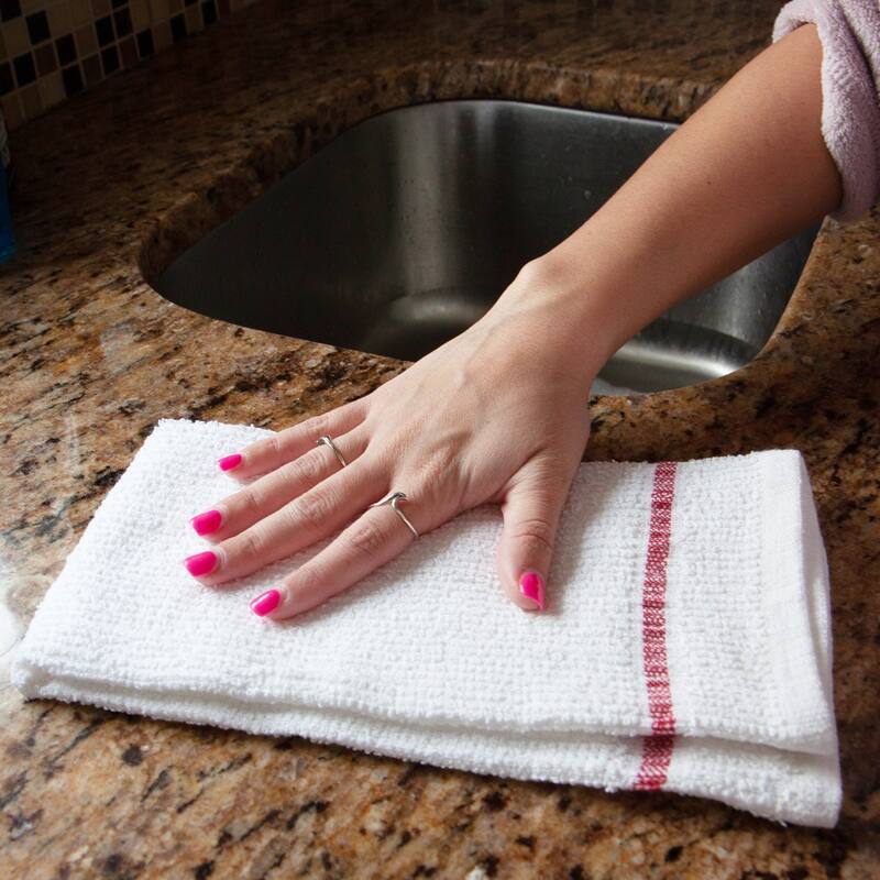 The Sloppy Chef Ribbed Cotton Utility Bar Mops - 12 Pack - 16x19