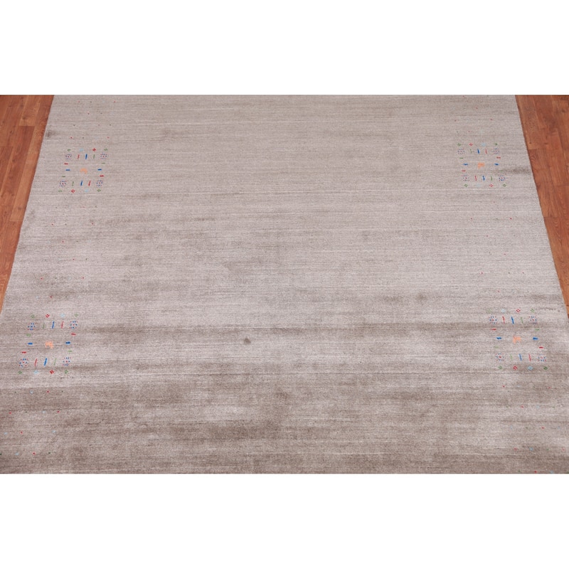 Tribal Gabbeh Indian Area Rug Handmade Oriental Brown Wool Carpet - 8'3" x 10'0"