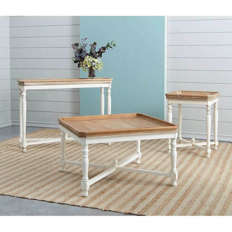 Square Alcott coffee Table, French Countory Tray Table