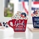 preview thumbnail 25 of 24, Glitzhome Set of 3 Wooden Patriotic Americana Table Signs Decor