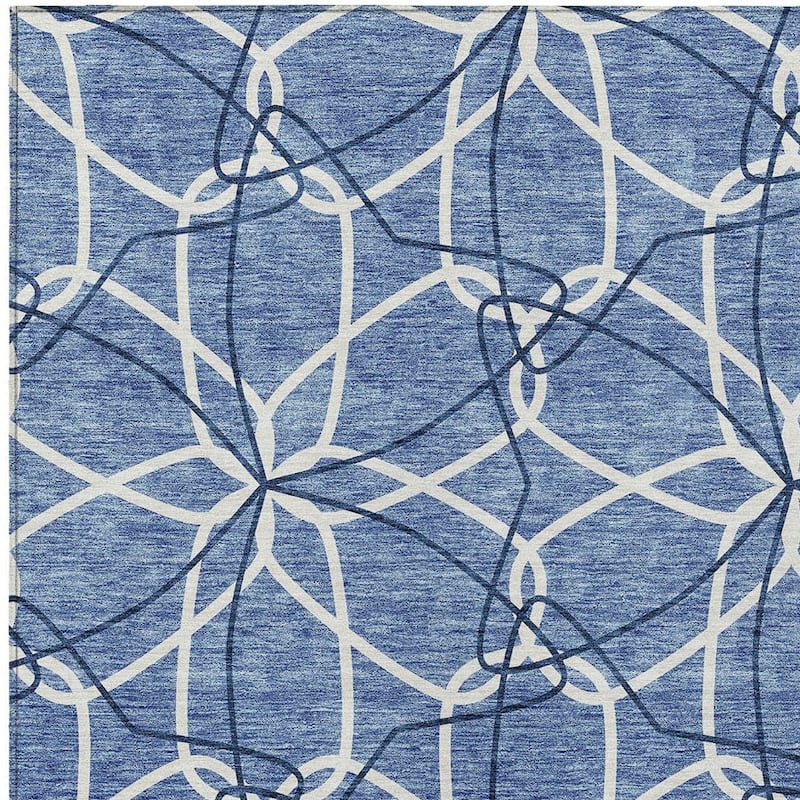 HomeRoots Geometric Modern Rectangle Outdoor Rug