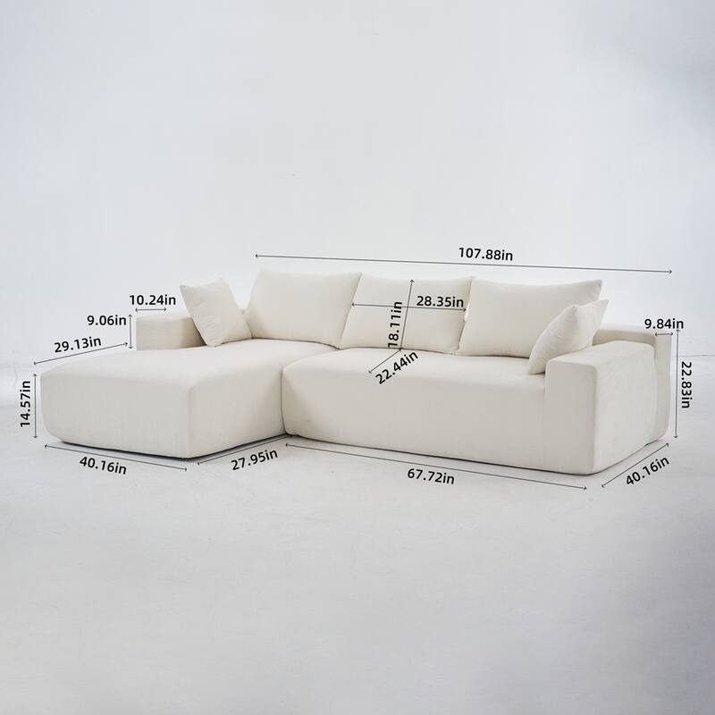 extra large deep modular sofa, cloud sofa 4-person sofa