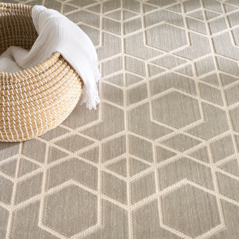 Nourison Washable Charm Indoor only Geometric Area Rug