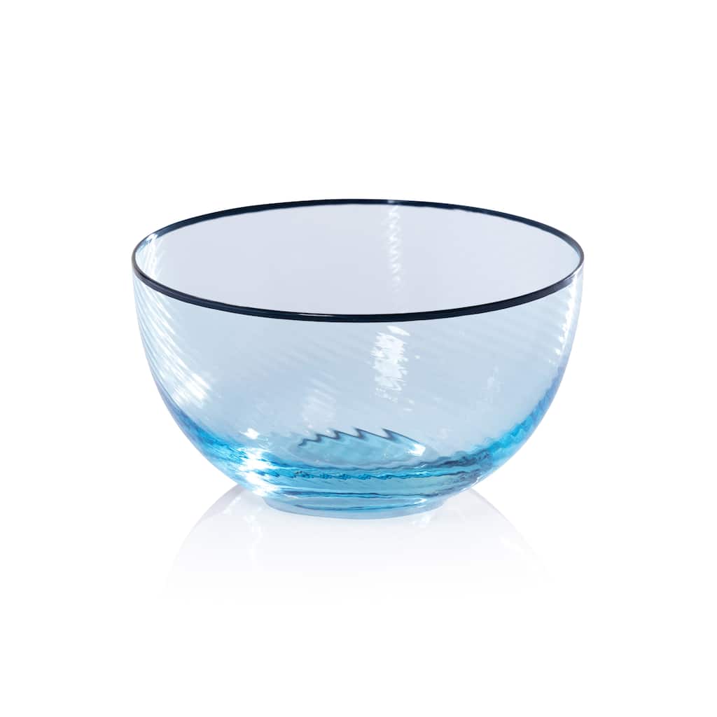 Sicilian 4-Piece Set Swirl Glass Serving Bowls