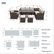 preview thumbnail 9 of 10, 7-piece Patio Outdoor Wicker Sectional Sofa Set with Storage Box and Ottoman