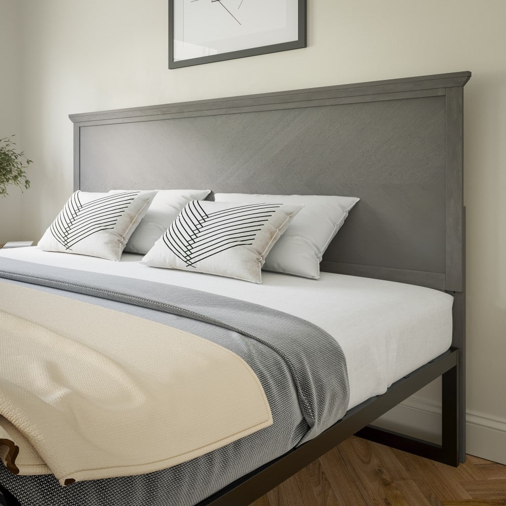 Contemporary Herringbone Patterned Headboard Only