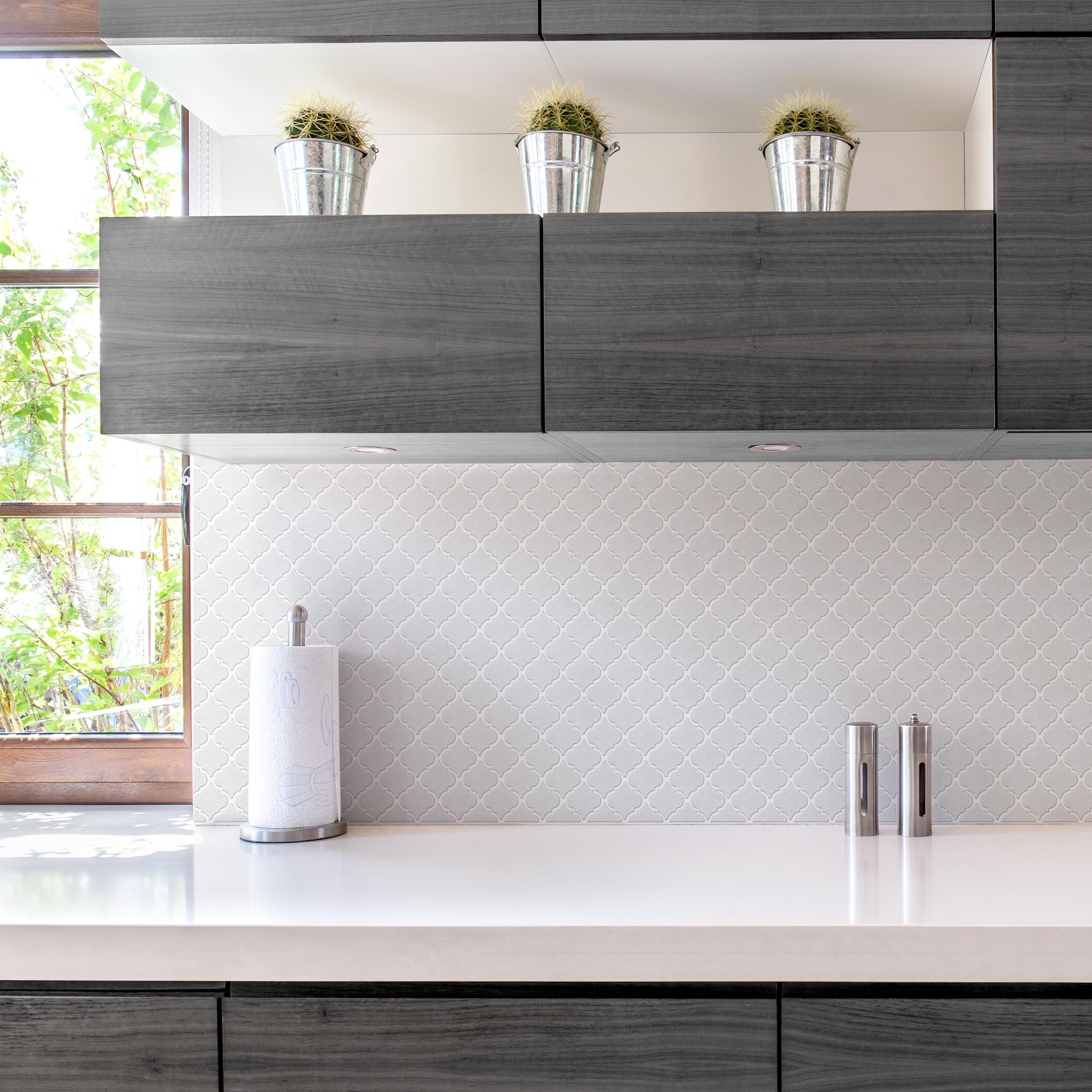 Merola Tile Hudson Tangier Crystalline White 12-3/8" x 12-3/8" Porcelain Floor and Wall Tile