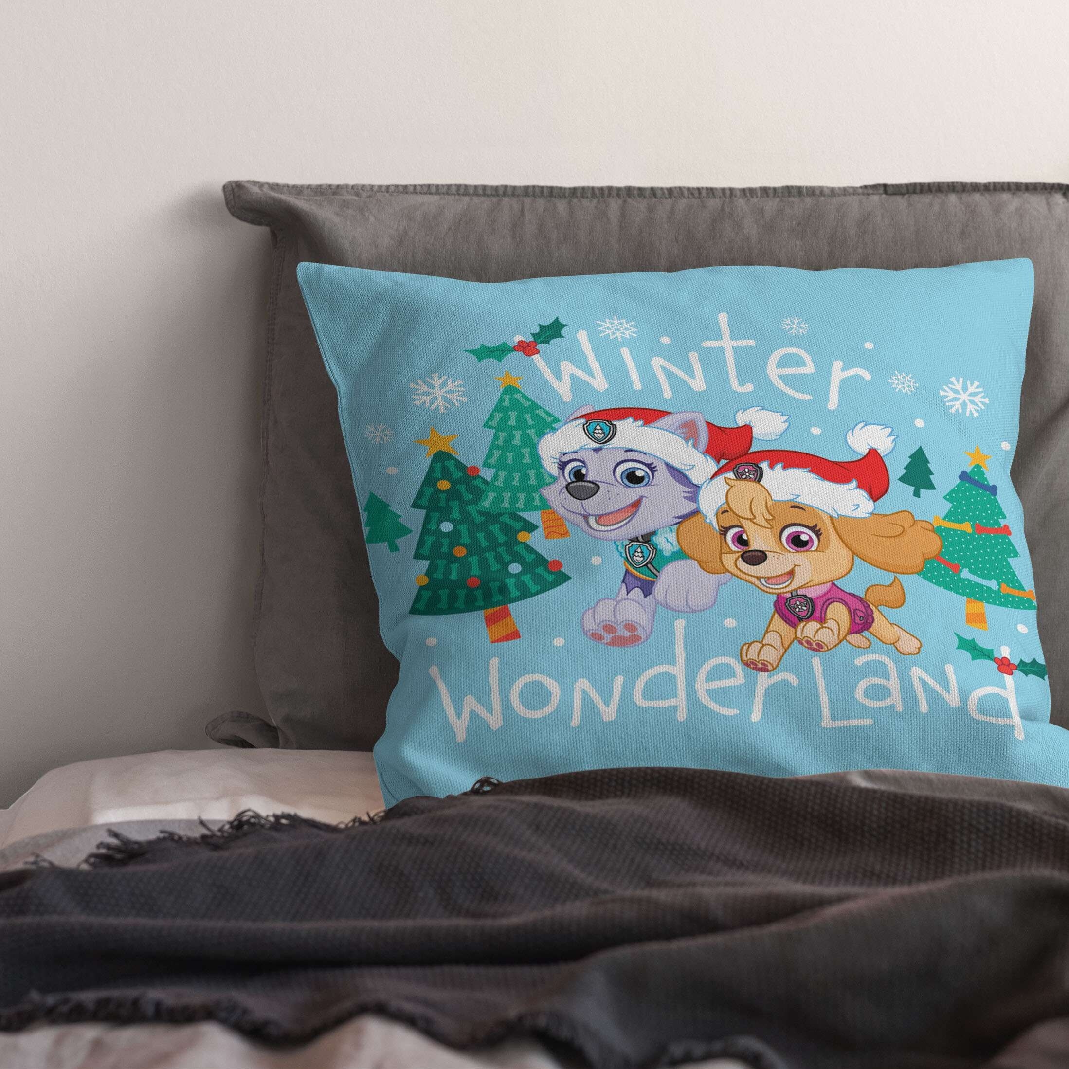 Nickelodeon Paw Patrol Winter Wonderland 18 Inch Throw Pillow 18 x 18
