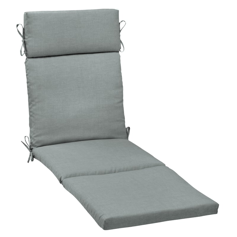 Arden Selections Leala Texture Outdoor Chaise Lounge Cushion - 72 in L x 21 in W x 2.5 in H - Stone Grey Texture
