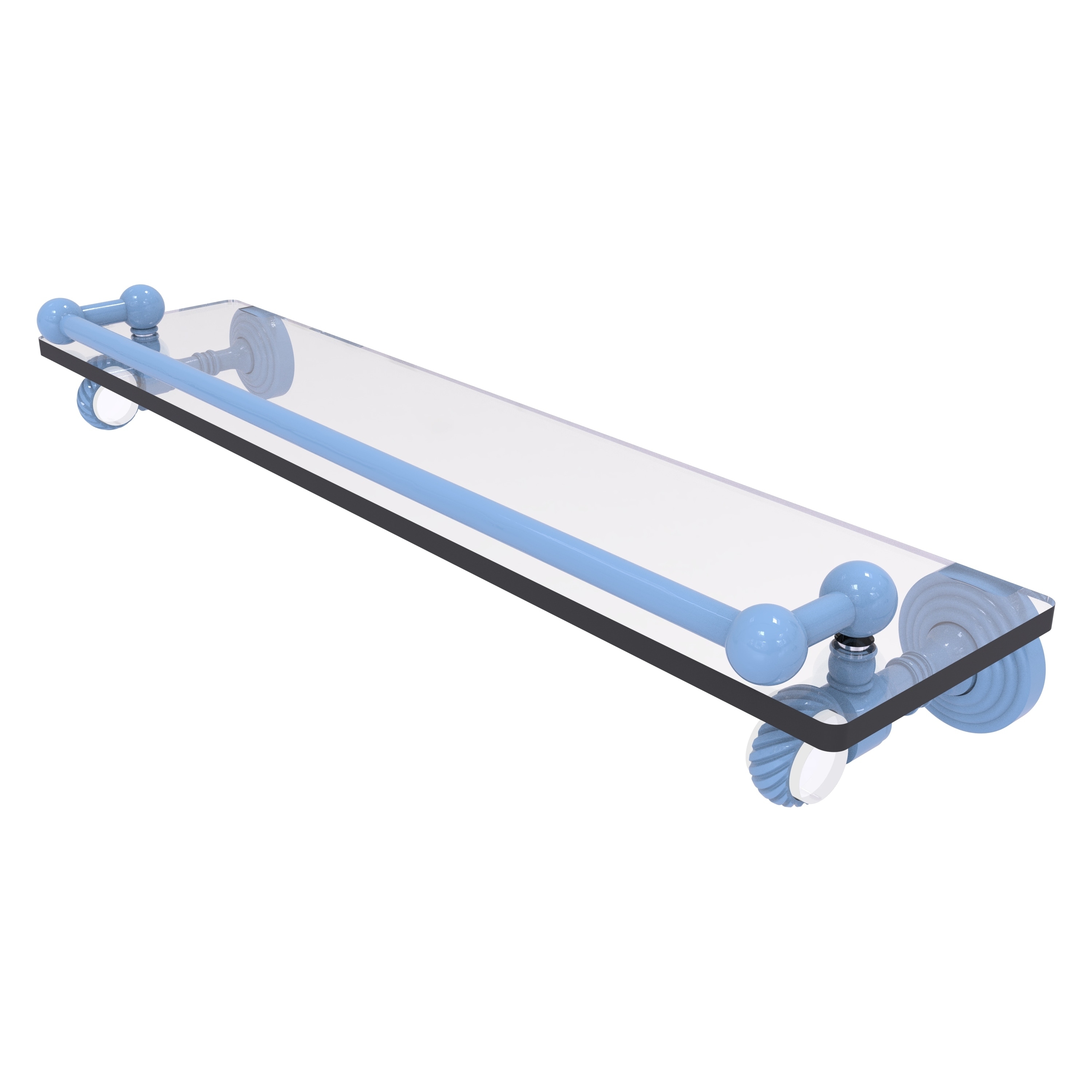 Allied Brass Pacific Grove Collection 16 Inch Gallery Glass Shelf with Twisted Accents