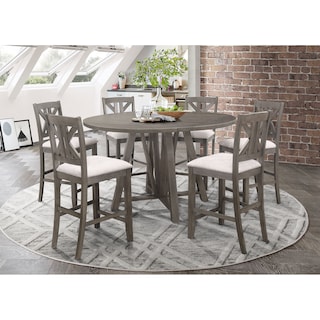 Athens 7-piece Barn Grey Drop Leaf Counter Height Dining Set