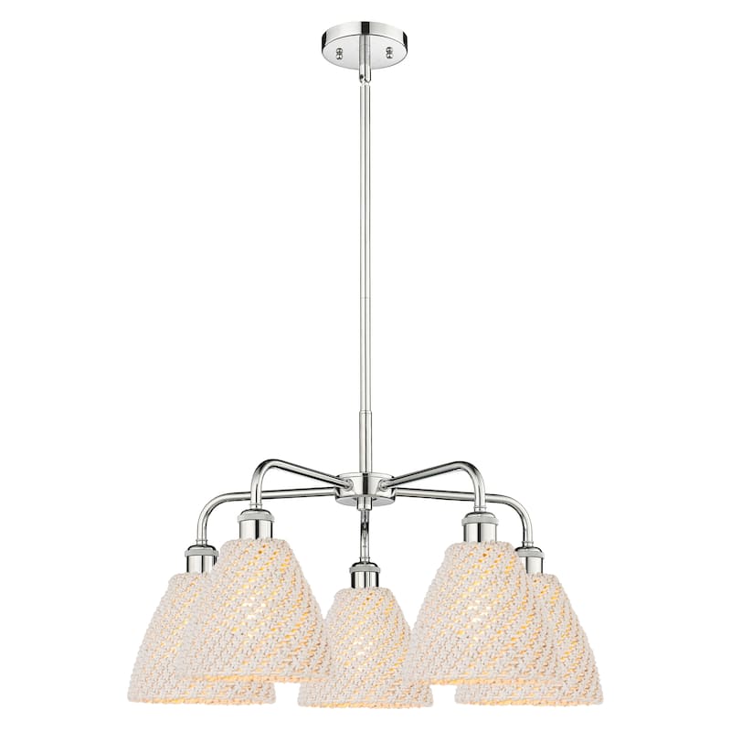 Innovations Lighting Endless Possibilities Ballston - Bristol Natural - 5 Light 26" Stem Hung Chandelier - Polished Chrome