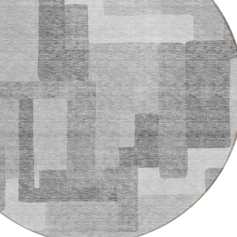 HomeRoots Abstract Transitional Rectangle Outdoor Rug
