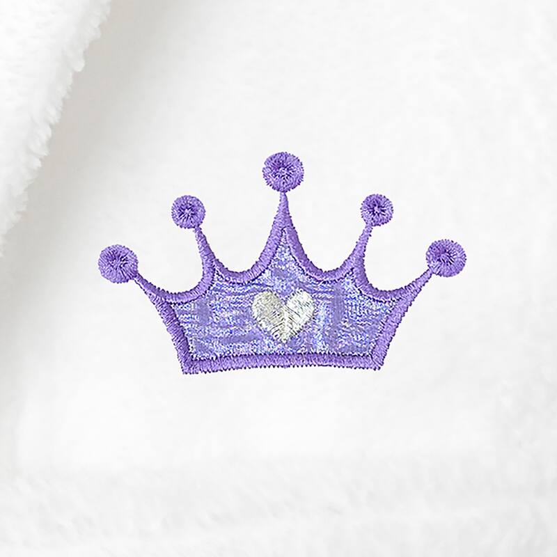 Sweet Kids 100% Polyester SUPER PLUSH Double Brushed Hooded Bathrobe - CROWN