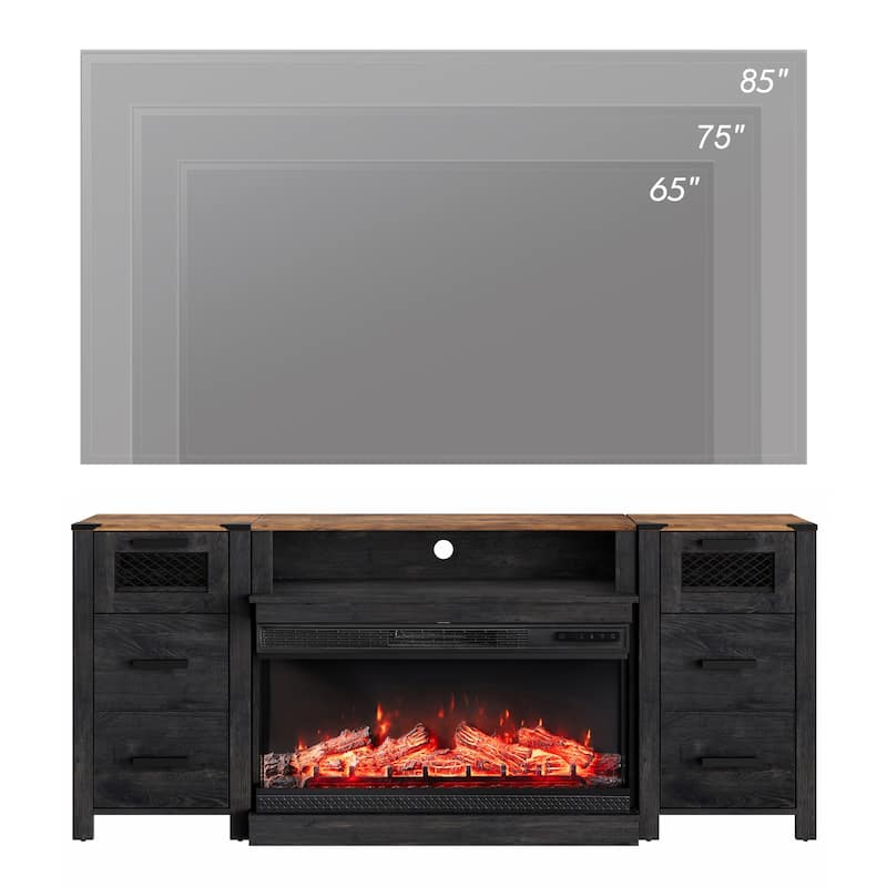 Fireplace TV Shelf Cabinet for Living Room