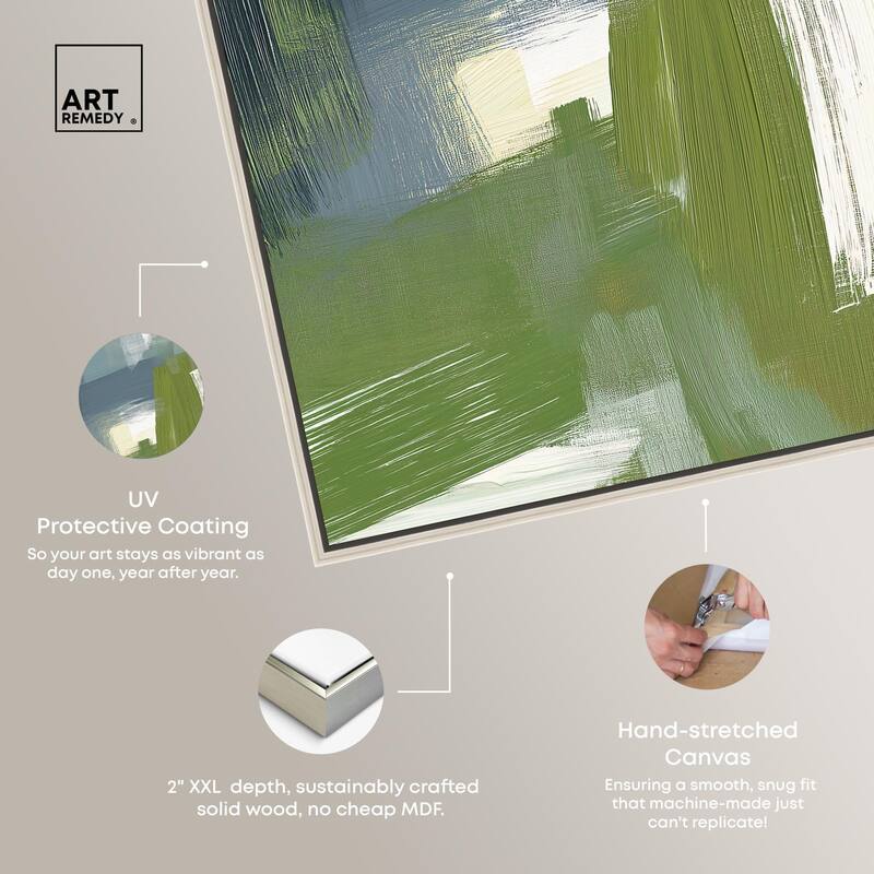 Textured Greens I Canvas Set of 2 by Art Remedy