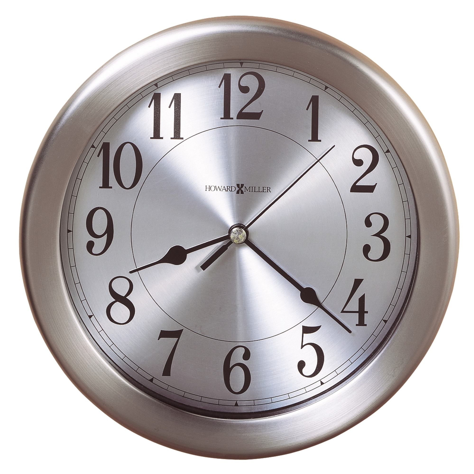 Howard Miller Pisces Silver 8.5-Inch Secure Mount Wall Clock