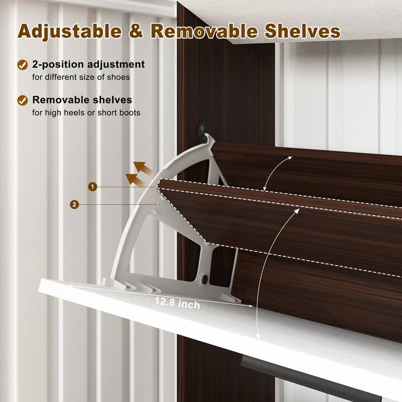 Shoe Storage Cabinet with 3 Flip Drawers&1 Drawer, Slim Freestanding Storage Racks