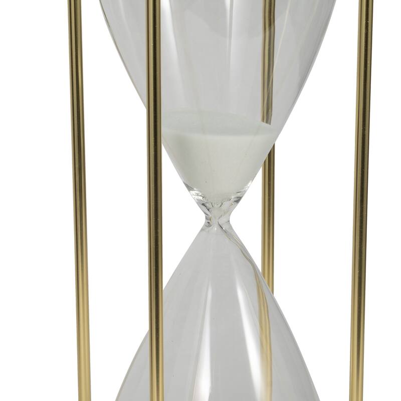 Sagebrook Home Glass Reynolds Hourglass, Elegant Decorative Objects