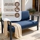 preview thumbnail 165 of 195, Outdoor Teak Solid Wood Patio Furniture Set Loveseat Armchair Table Collection
