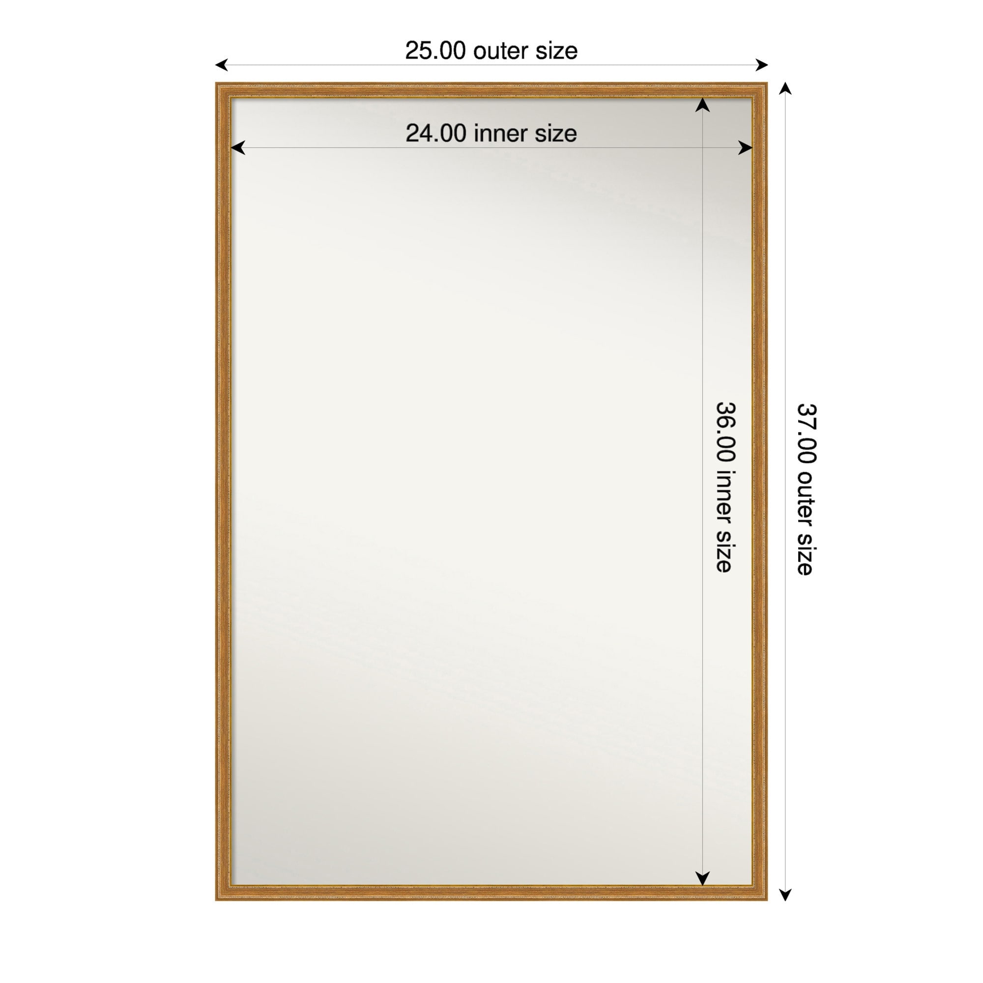 Cordelia Thin Non-Beveled Wood Framed Wall Mirror