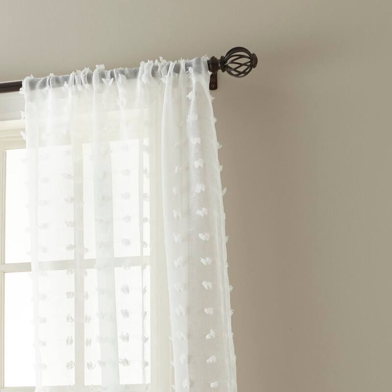 Grand Avenue Linda Sheer Window Curtain Panel Pair