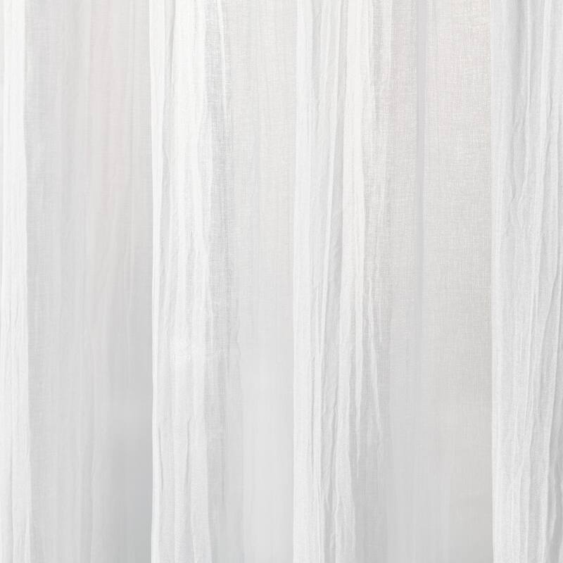 Martha Stewart Crinkle Sheer Poletop Curtain Panel Pair