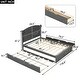 preview thumbnail 5 of 26, Queen Size Platform Bed with Twin Size Trundle and 2-Drawers for Bedroom, No Box Spring Required, Easy Assembly, Antique Grey