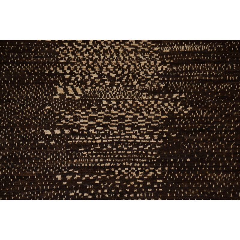 Hand Knotted Oriental 100% Wool Carpet Tribal Tribal Brown Moroccan Area Rug - 7' 11'' X 5' 8''