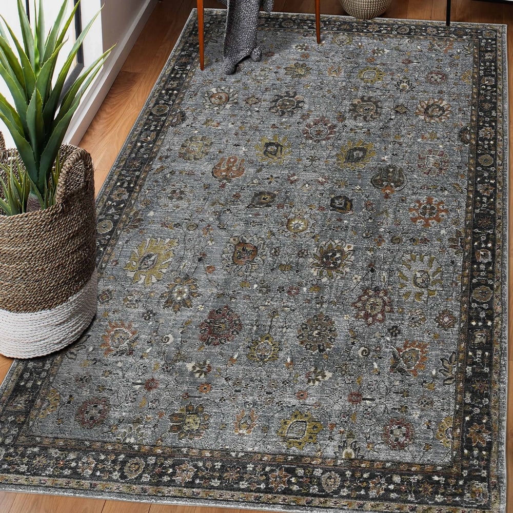 Lanfar Larata Gray Polyester Blend Area Rug