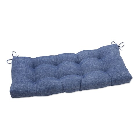Pillow Perfect Outdoor Indoor Tory Denim Outdoor Tufted Bench Swing Cushion 48 X 18 X 5